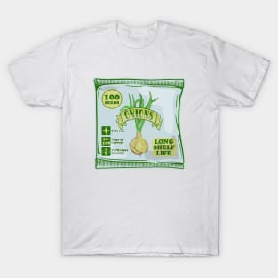 Onion seeds growing vegetable plants T-Shirt